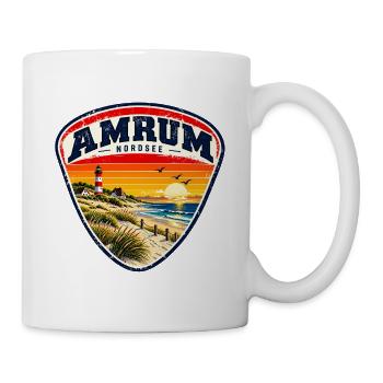 Amrum - Nordsee - Insel - Wittdün - Nebel Norddorf - Tasse - Weiß - Rechts