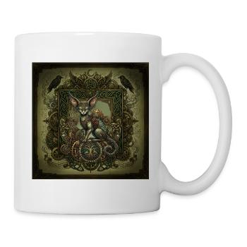 Mystical Long Ears – keltische Steampunk-Familie. - Tasse - Weiß - Rechts