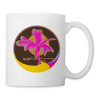 Sommer-Strand und Gute Laune - Tasse - Weiß - Rechts