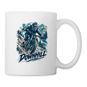 Downhill MTB Motivation – Vollgas Mountainbike - Tasse - Weiß - Rechts