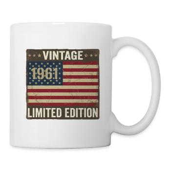 US-Flagge 65 Geburtstag Amerikanische USA Männer 65 Jahre 1961 65 - Tasse - Weiß - Rechts