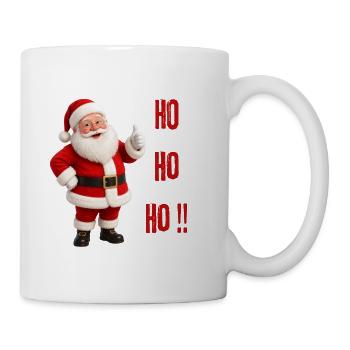 Weihnachtsmann Ho Ho Ho Fest - Tasse - Weiß - Rechts