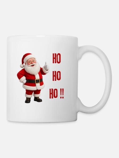 Weihnachtsmann Ho Ho Ho Fest - Tasse - Weiß
