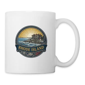Rhode Island Newport Ocean Retro Reisegeschenk - Tasse - Weiß - Rechts