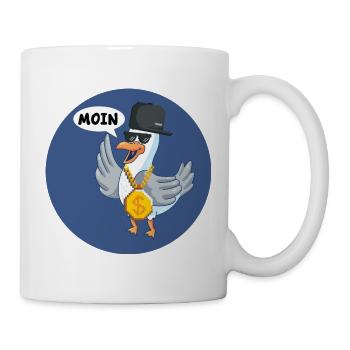 Moin Coole Hip Hop Möwe - Tasse - Weiß - Rechts