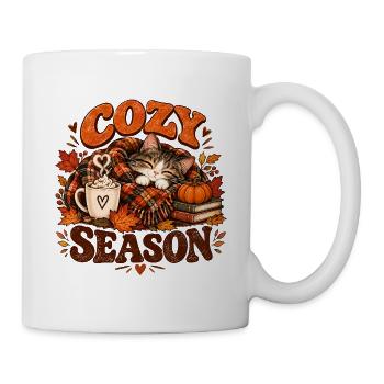 Katzengemütliche Herbstsaison - Tasse - Weiß - Rechts