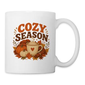 Saisondecke und Kürbisbecher - Tasse - Weiß - Rechts