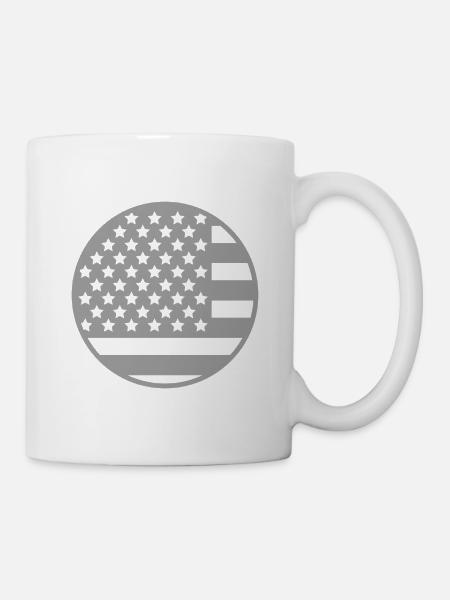 Flagge der Vereinigten Staaten - Tasse - Weiß