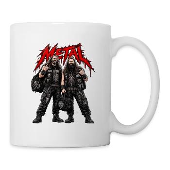 Zwillings-Metall-Ikonen - Tasse - Weiß - Rechts