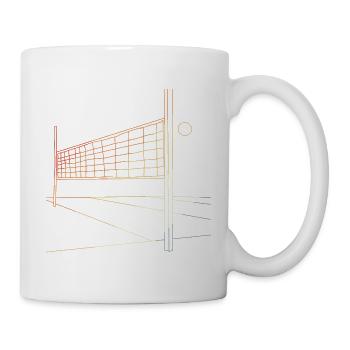 Vintage Volleyball Netz - Tasse - Weiß - Rechts