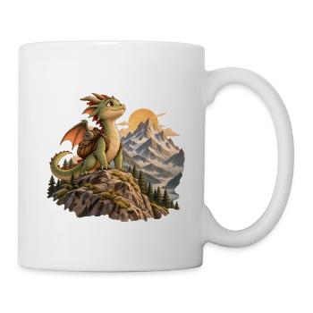Drachenhiker am Berggipfel - Tasse - Weiß - Rechts
