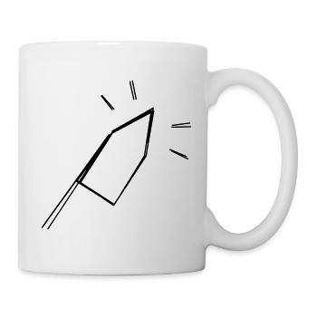 Silvesterrakete handgezeichnet - Tasse - Weiß - Rechts