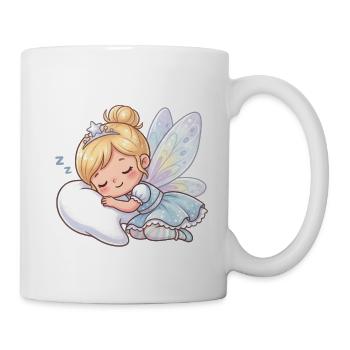 Schlafende Zahnfee Pastell - Tasse - Weiß - Rechts