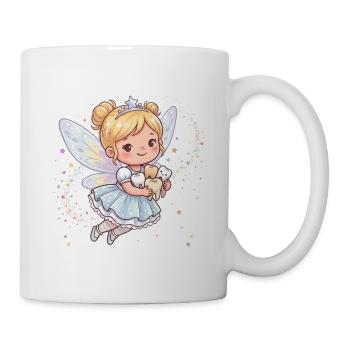 Zahnfee im Sternenflug, Pastell - Tasse - Weiß - Rechts