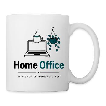 Home Office Kaffee und Pflanzen - Tasse - Weiß - Rechts