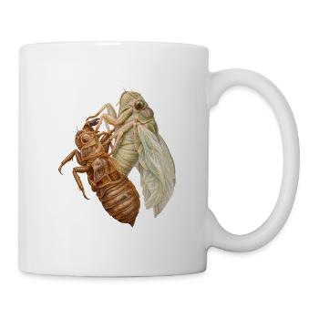 Das leere Muschel-Zikaden-Tee - Tasse - Weiß - Rechts