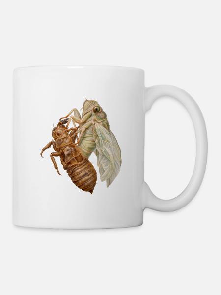 Das leere Muschel-Zikaden-Tee - Tasse - Weiß