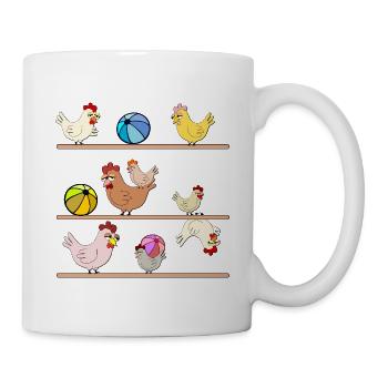 Hühnerstall Hühner Wasserball - Tasse - Weiß - Rechts