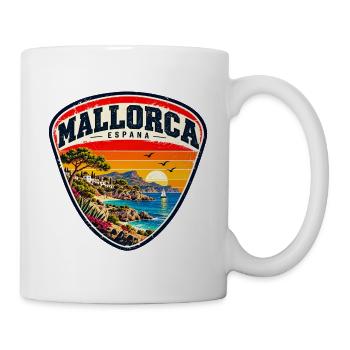 Mallorca - Palmen - Spanien - Espana - Insel - Tasse - Weiß - Rechts