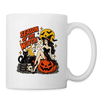 Season of the Witch Halloween-Illustration - Tasse - Weiß - Rechts