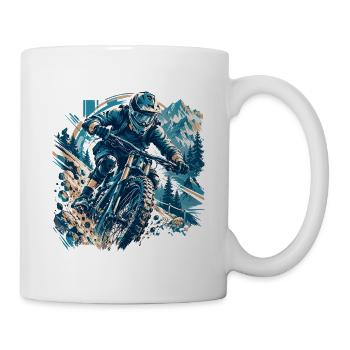 Vollgas Mountainbike – Spüre das Adrenalin! - Tasse - Weiß - Rechts