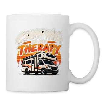 Camping Is My Therapy – Wohnmobil Camper - Tasse - Weiß - Rechts