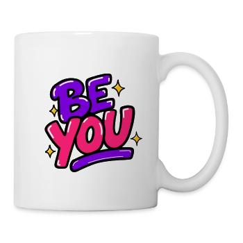 GEN Z ZITIERT TYPOGRAFIEDESIGN – Be You - Tasse - Weiß - Rechts