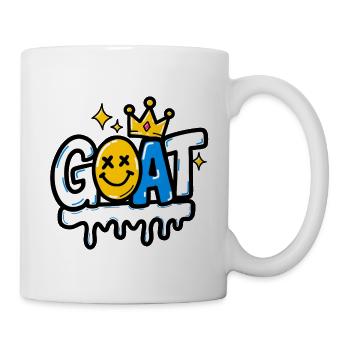 GEN Z ZITATE – Goat Crown Graffiti Smile - Tasse - Weiß - Rechts