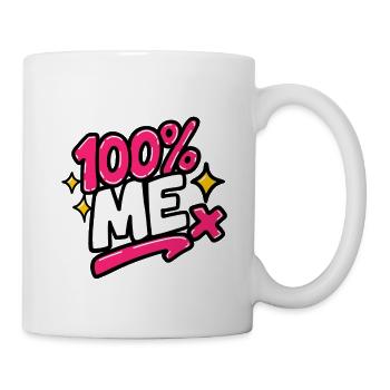 GEN Z ZITIERT TYPOGRAFIE-DESIGN – 100 % ICH - Tasse - Weiß - Rechts