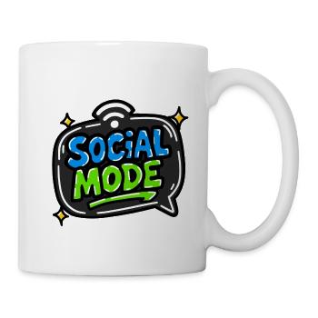 GEN Z ZITIERT TYPOGRAFIE-DESIGN – SOZIALER MODUS - Tasse - Weiß - Rechts