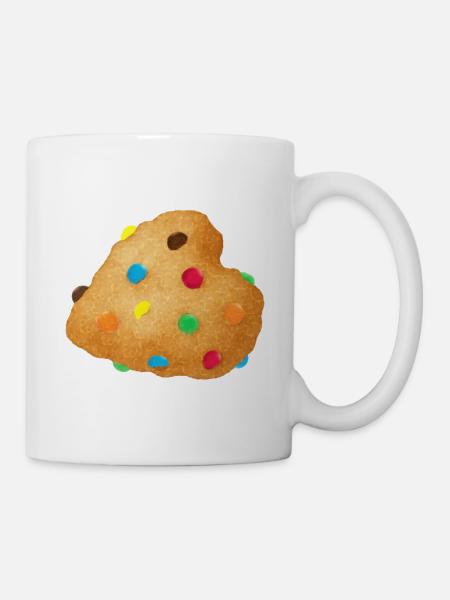 Buntes Konfetti-Keks - Tasse - Weiß