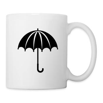 Süßer offener Schirm - Tasse - Weiß - Rechts