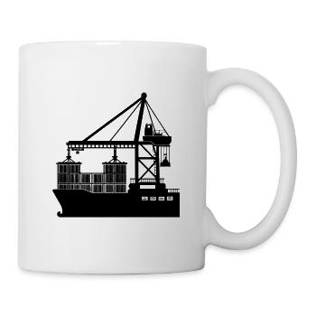 Containerkran - Tasse - Weiß - Rechts