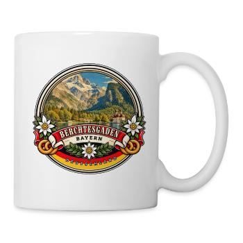 Berchtesgaden Bayern Vintage Reisedesign - Tasse - Weiß - Rechts
