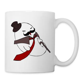 Gentleman Ghost Noir in roter Krawatte - Tasse - Weiß - Rechts