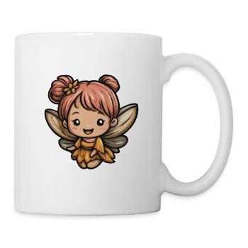 Kleine Feenfreundin im Orangeton - Tasse - Weiß - Rechts