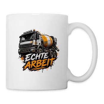 Echte Arbeit Betonmischer - Tasse - Weiß - Rechts