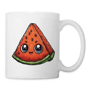 Kawaii Wassermelonen Slice - Tasse - Weiß - Rechts