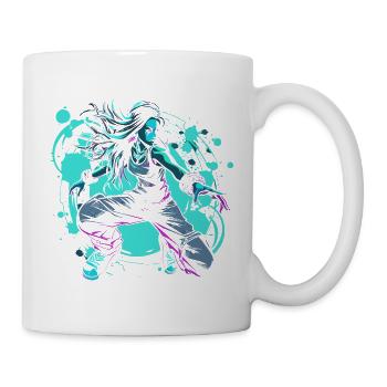 Cartoon B-Girl - Tasse - Weiß - Rechts