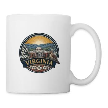 Virginia Monticello Blue Ridge Reisesouvenir - Tasse - Weiß - Rechts