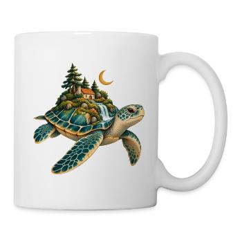 Insel auf der Arche: Magic Turtle - Tasse - Weiß - Rechts