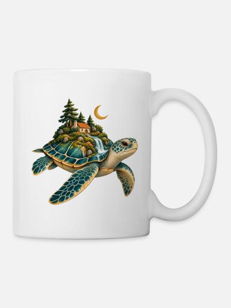 Insel auf der Arche: Magic Turtle - Tasse - Weiß