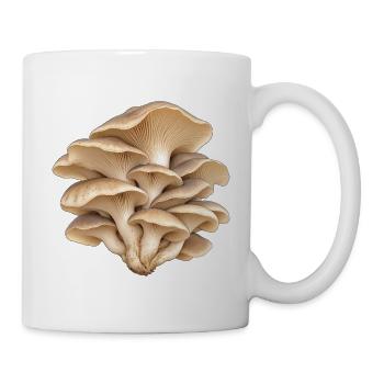 Austernpilz-Illustration - Tasse - Weiß - Rechts