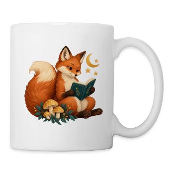 Fuchsleser unter nachtaktiven Pilzen - Tasse - Weiß - Rechts