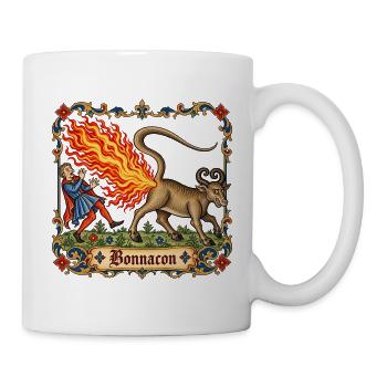 Bonnacon-mittelalterliche Flamme - Tasse - Weiß - Rechts