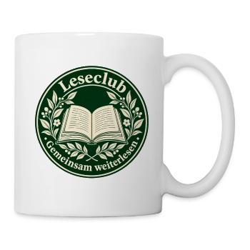 Leseclub-Siegel: Gemeinsam weiterlesen - Tasse - Weiß - Rechts