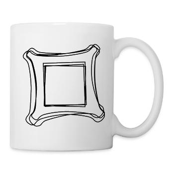 Bilderrahmen handgezeichnet - Tasse - Weiß - Rechts