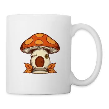 Pilzhaus am Waldrand - Tasse - Weiß - Rechts