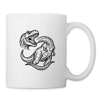 Dino Dinosaurier - Tasse - Weiß - Rechts