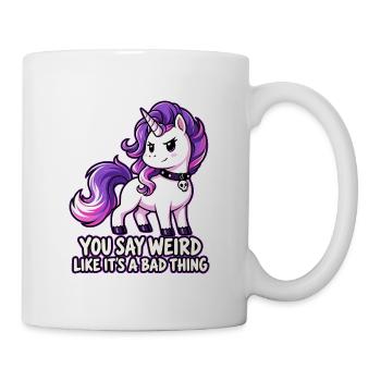 Eigenwilliges Einhorn - Tasse - Weiß - Rechts